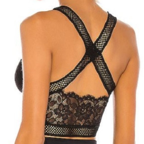 Free People Intimately Black Sitting Pretty Brami - Picture 8 of 13